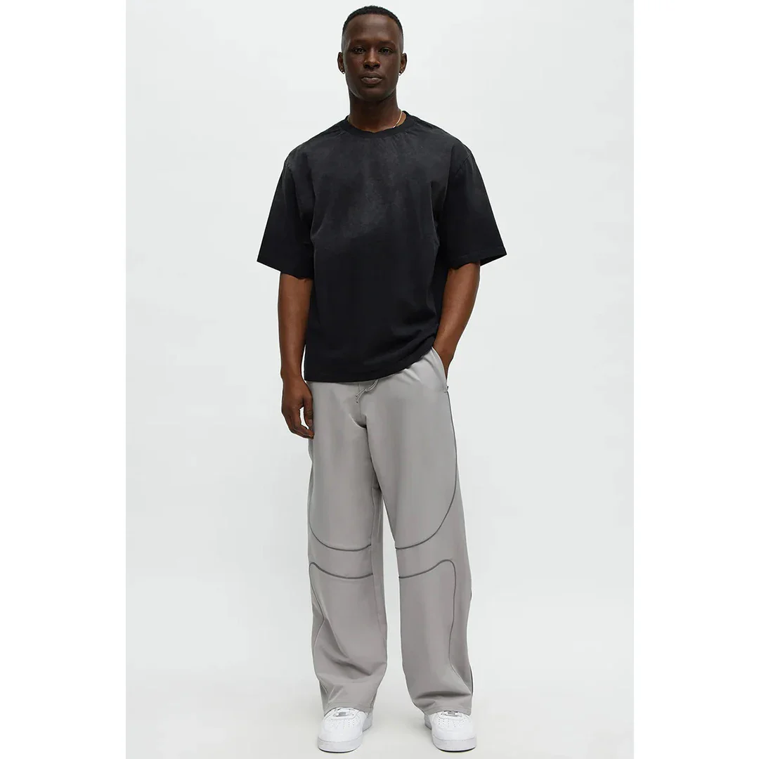 Baggy Piping Panel Pants - Image 4
