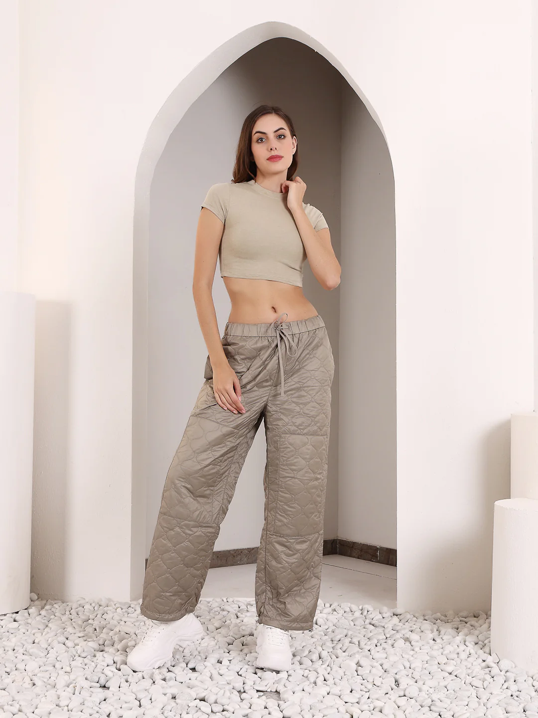 Beige Crop Tee - Image 5