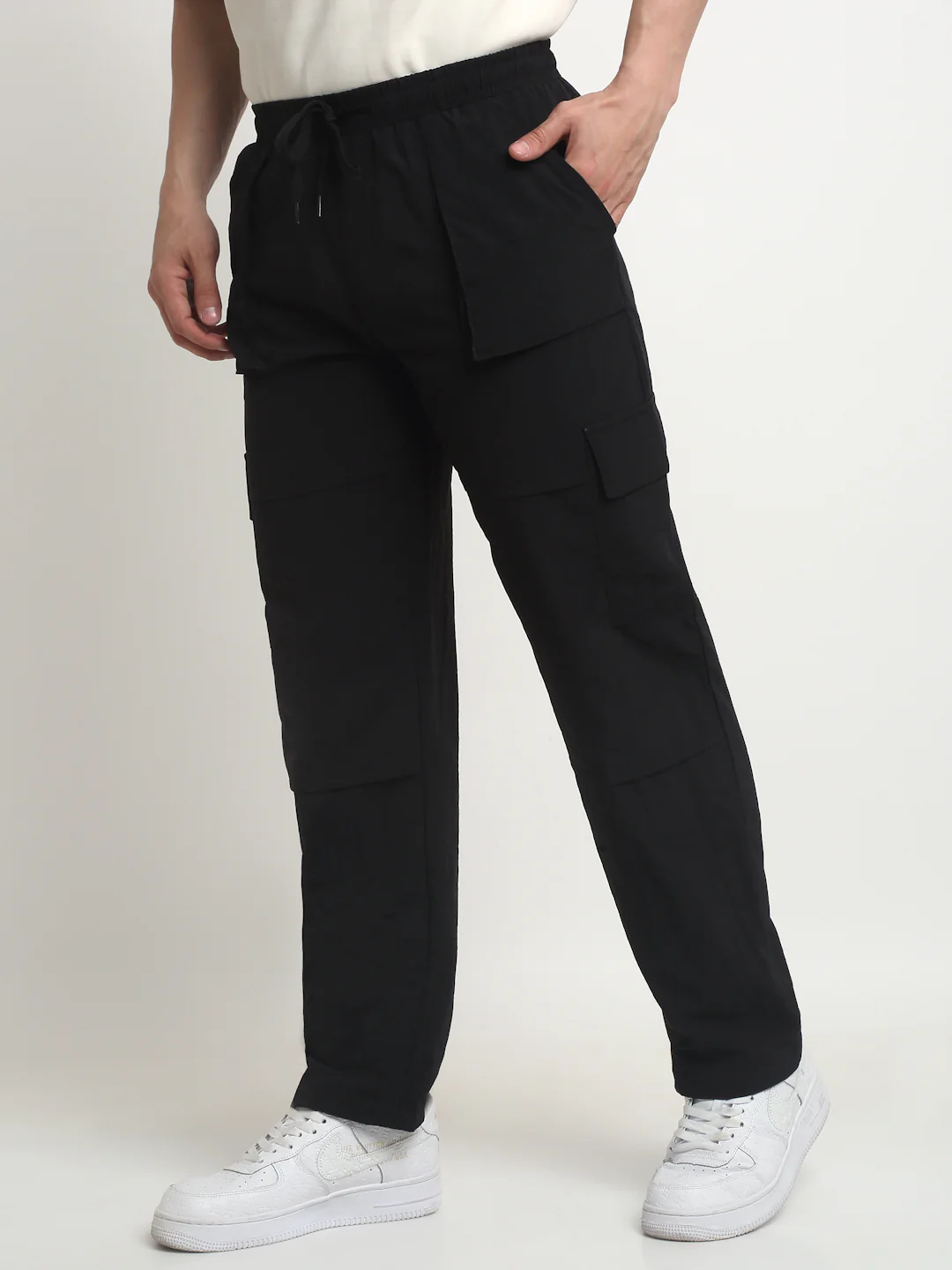 BLACK TECHNICAL CARPENTER CARGO PANTS - Image 3