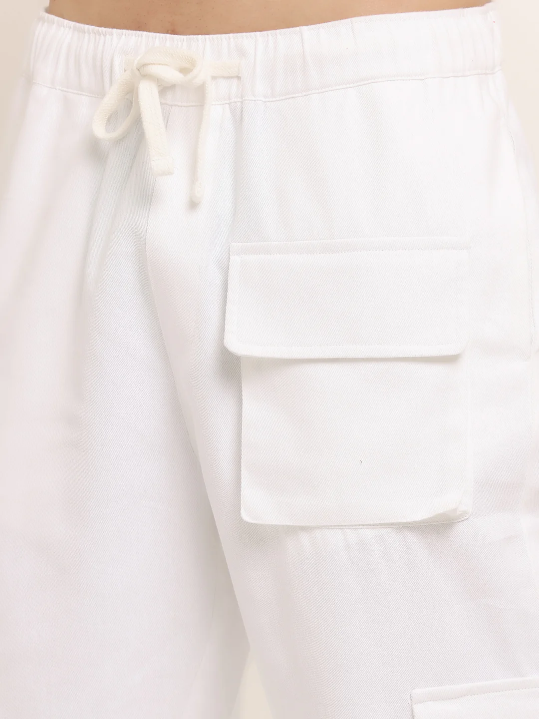 White Multi-Pocket Cargo Pants - Image 5