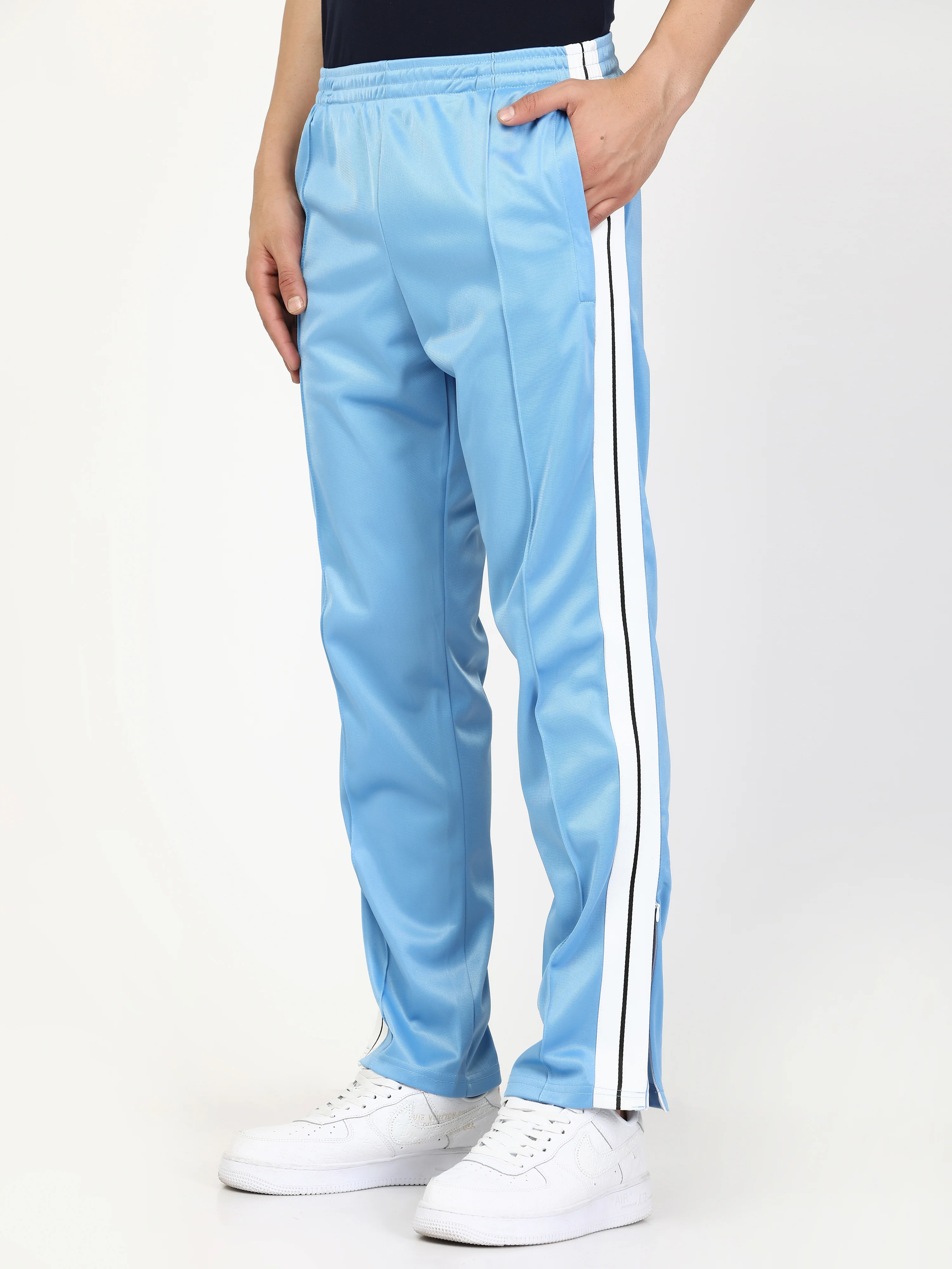Blue Side tape straight fit track pants - Image 3