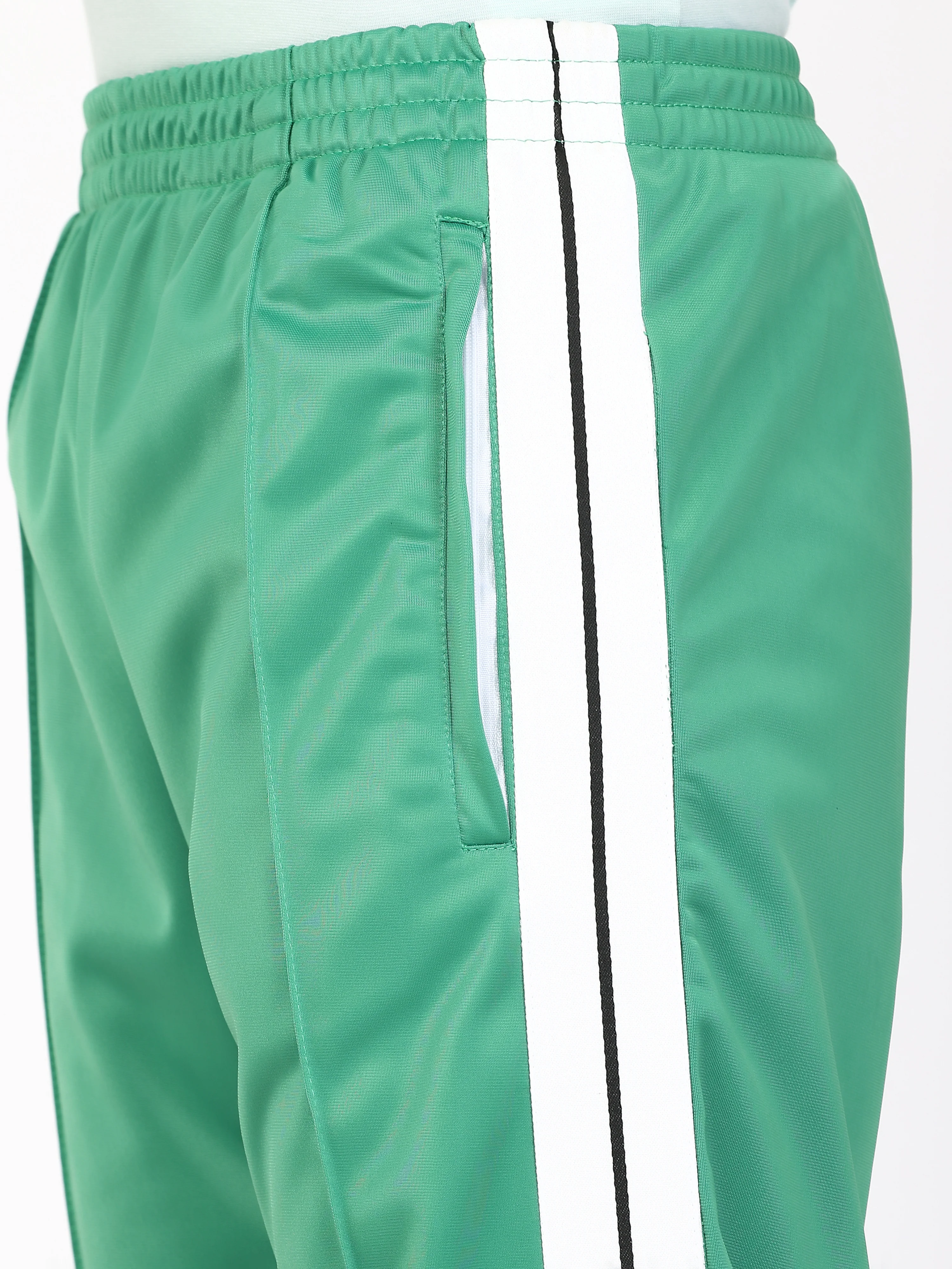 Green Side tape straight fit track pants - Image 5