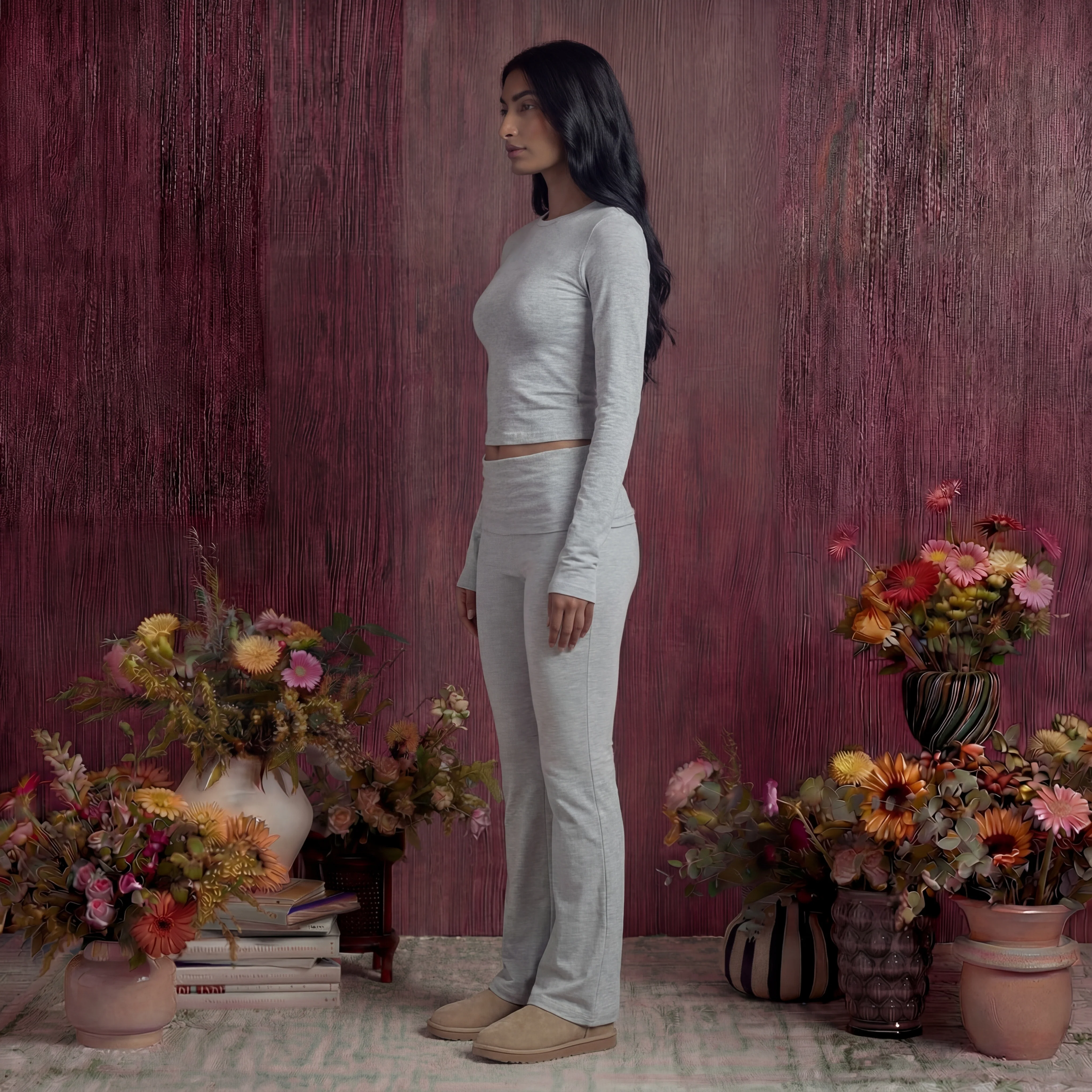 Cotton Jersey Fold Over Pant & Top - Image 12