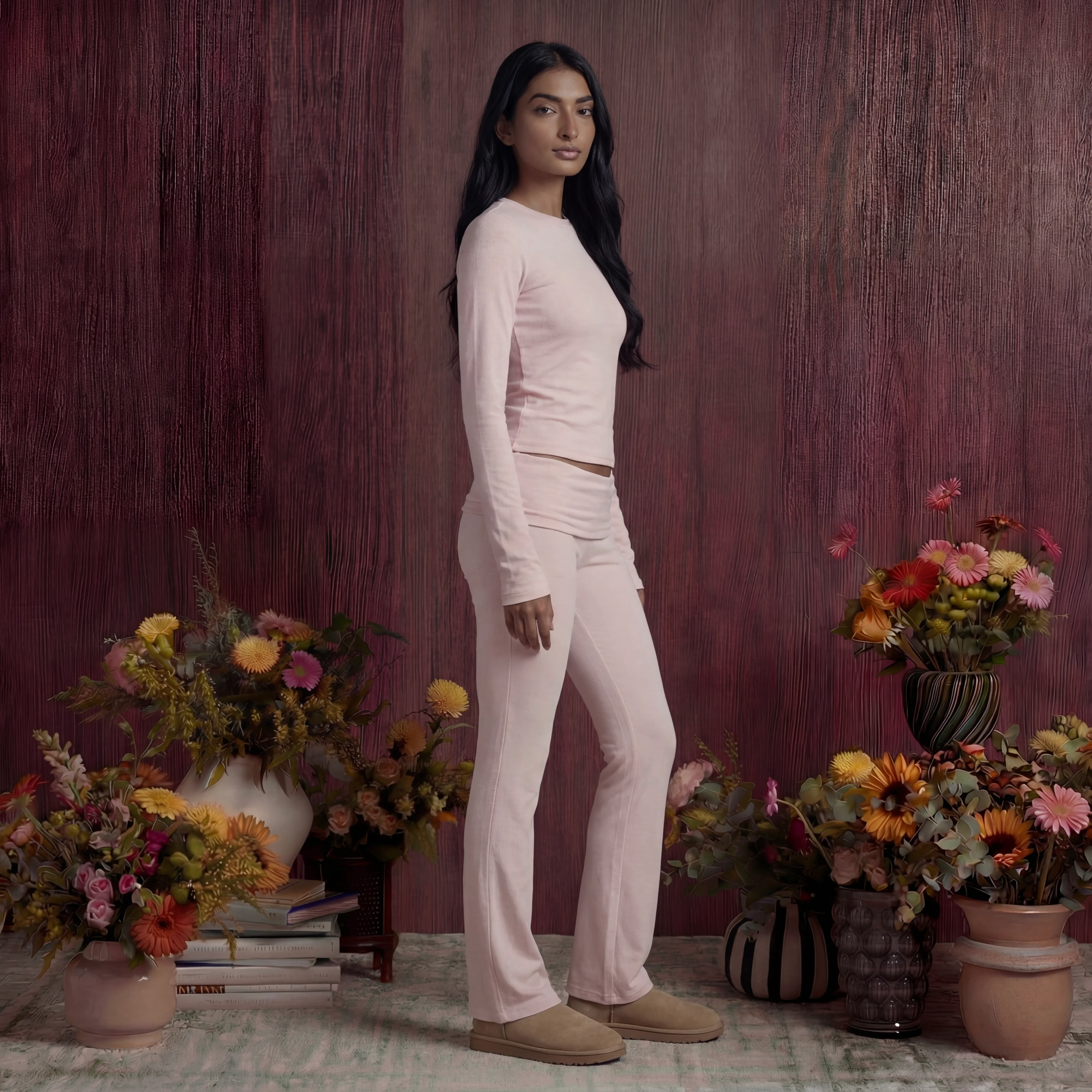 Cotton Jersey Fold Over Pant & Top - Image 3