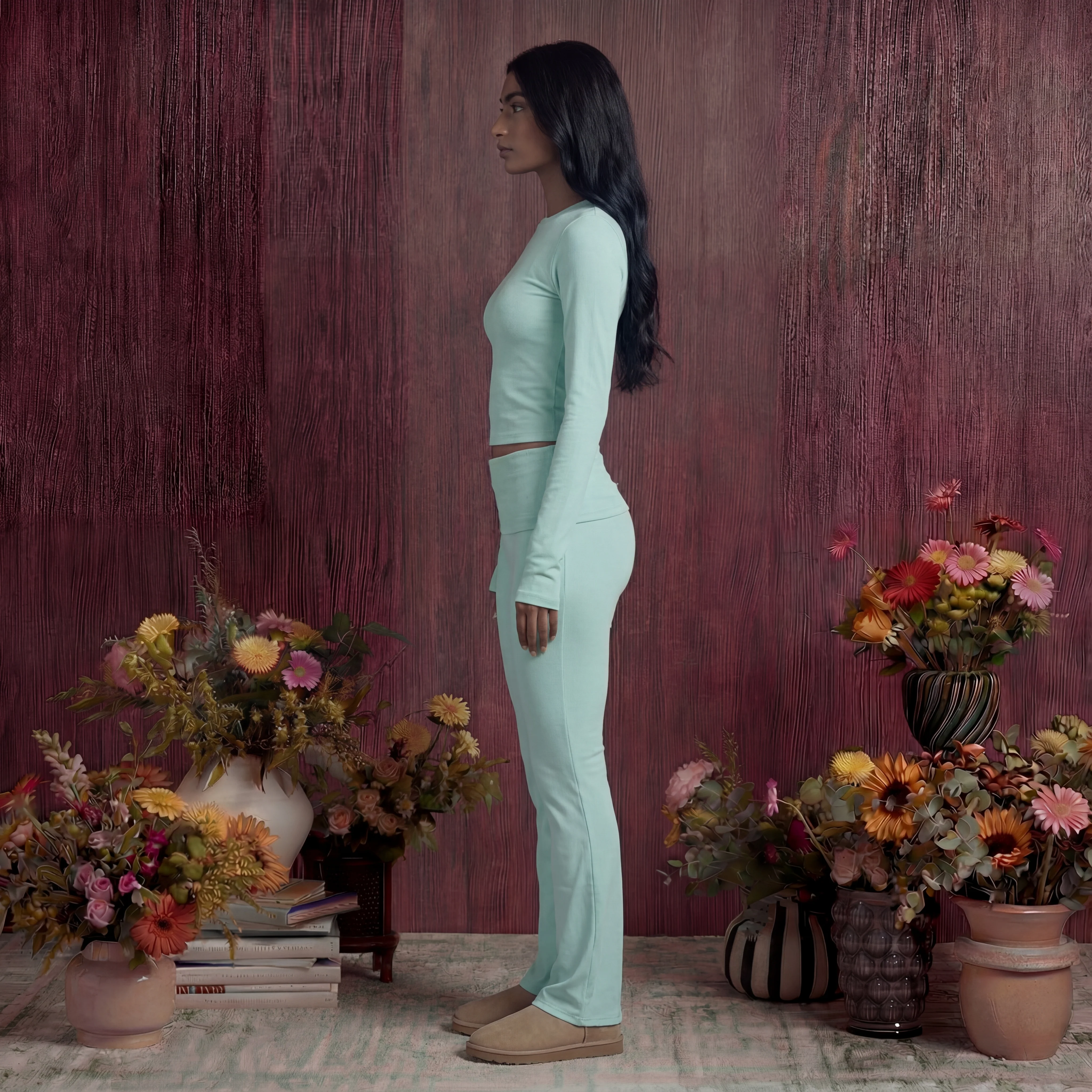 Cotton Jersey Fold Over Pant & Top - Image 6