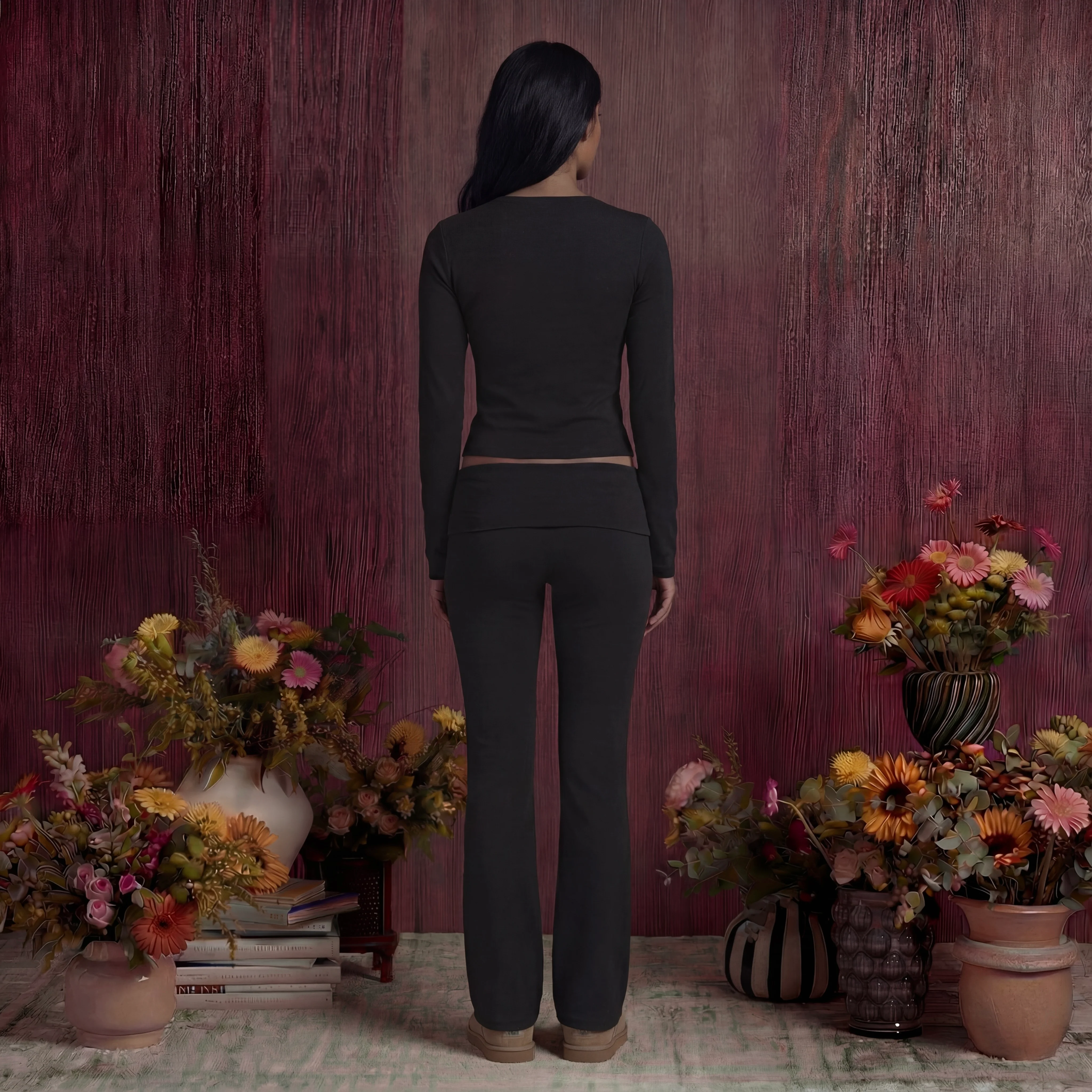 Cotton Jersey Fold Over Pant & Top - Image 8