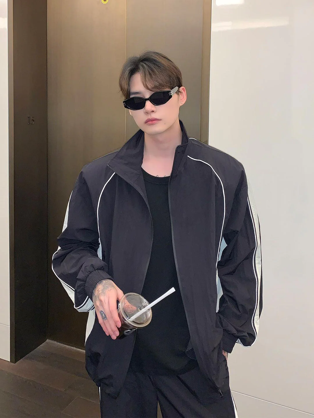 Black Courtside Tracksuit - Image 3