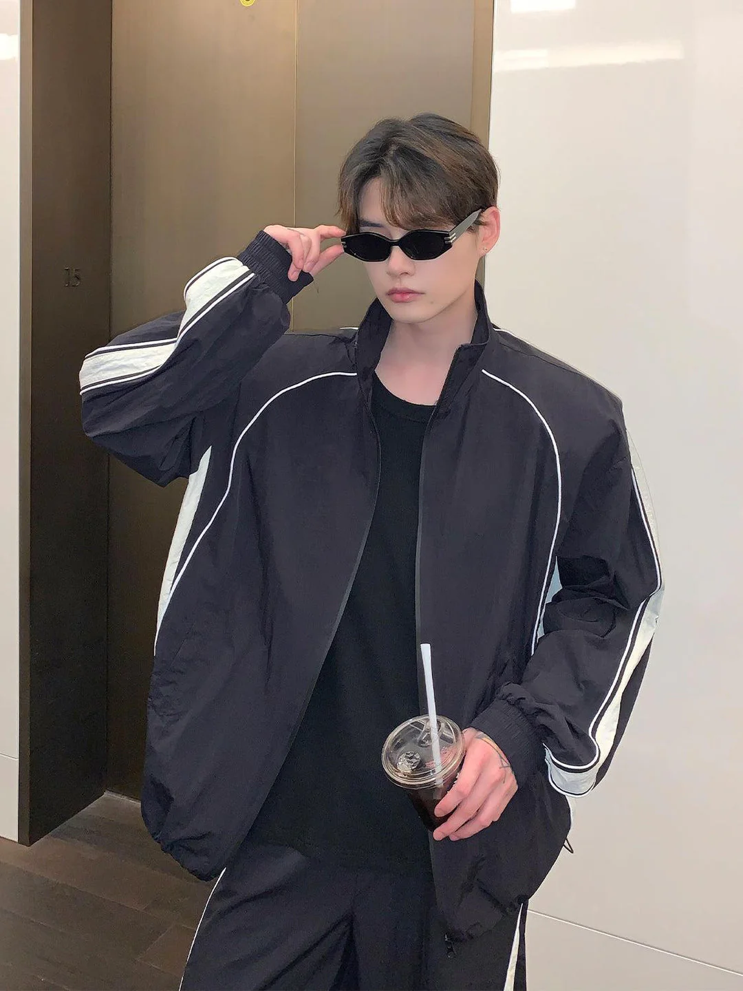 Black Courtside Tracksuit - Image 5