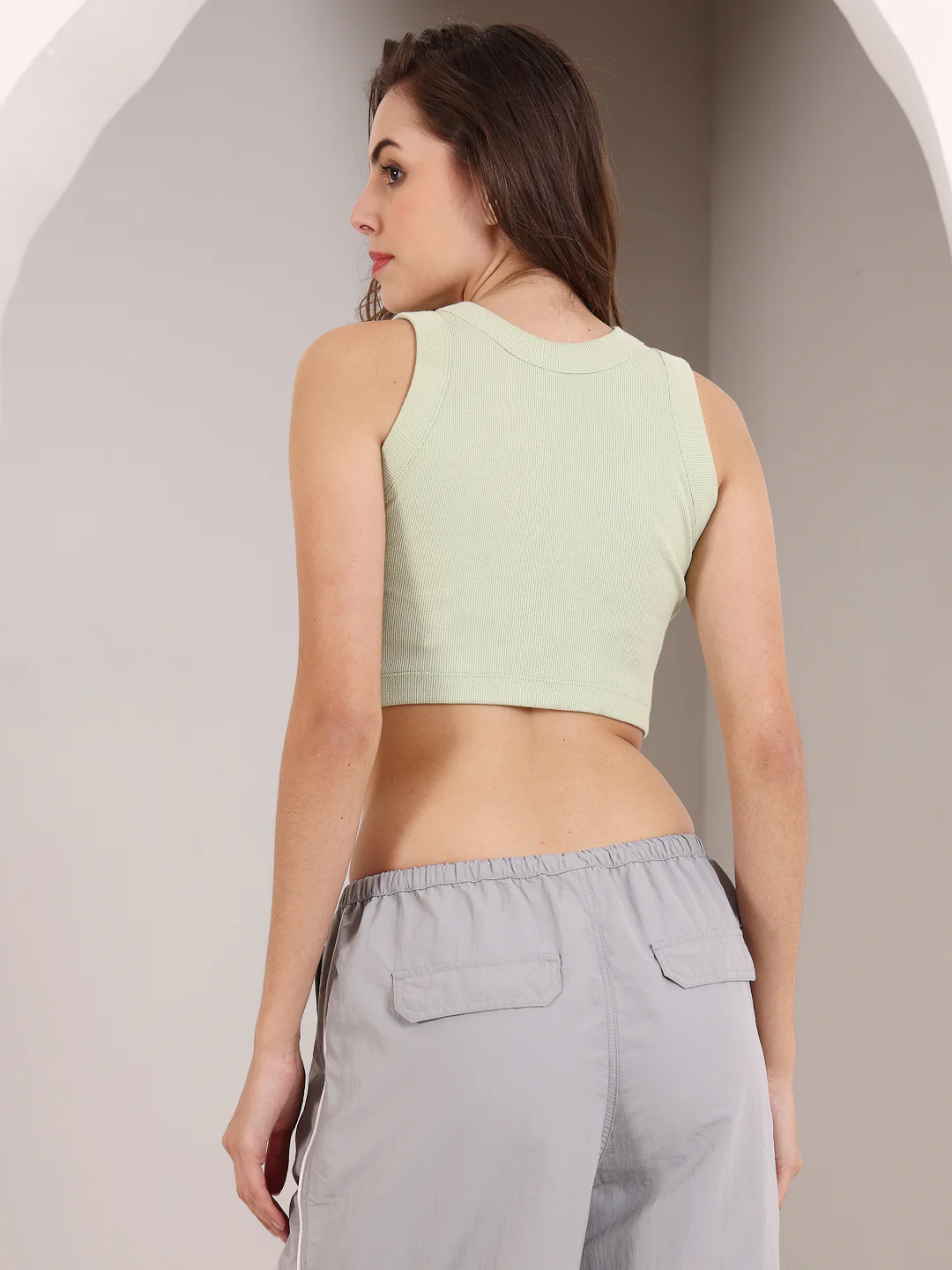 Green Rib Tank Top - Image 3