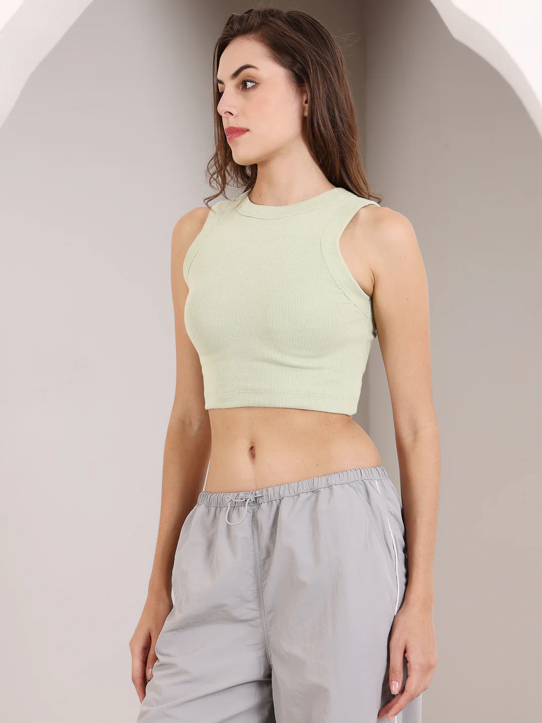Green Rib Tank Top - Image 4
