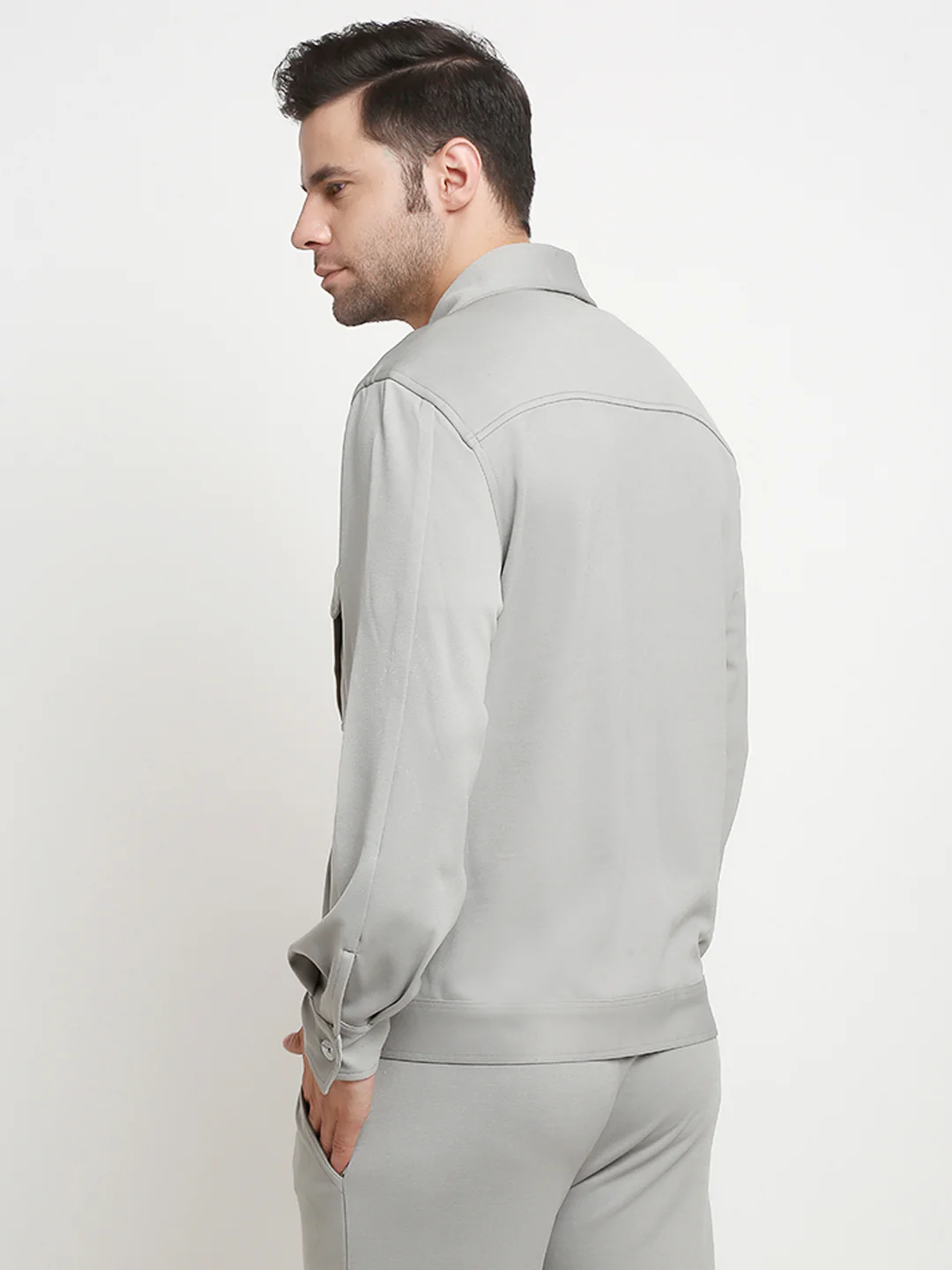 Grey Cargo Utility Shacket - Image 3
