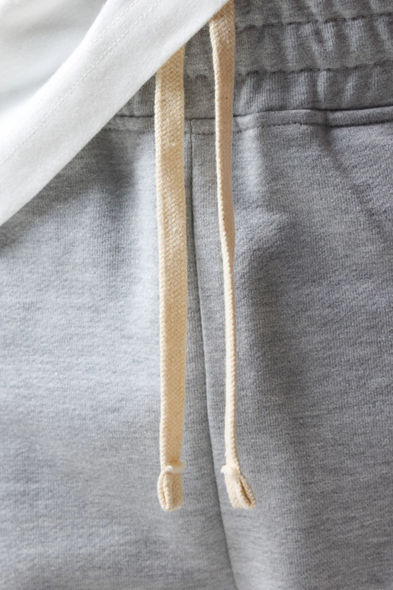 Grey Melange Open Hem Jogger - Image 3