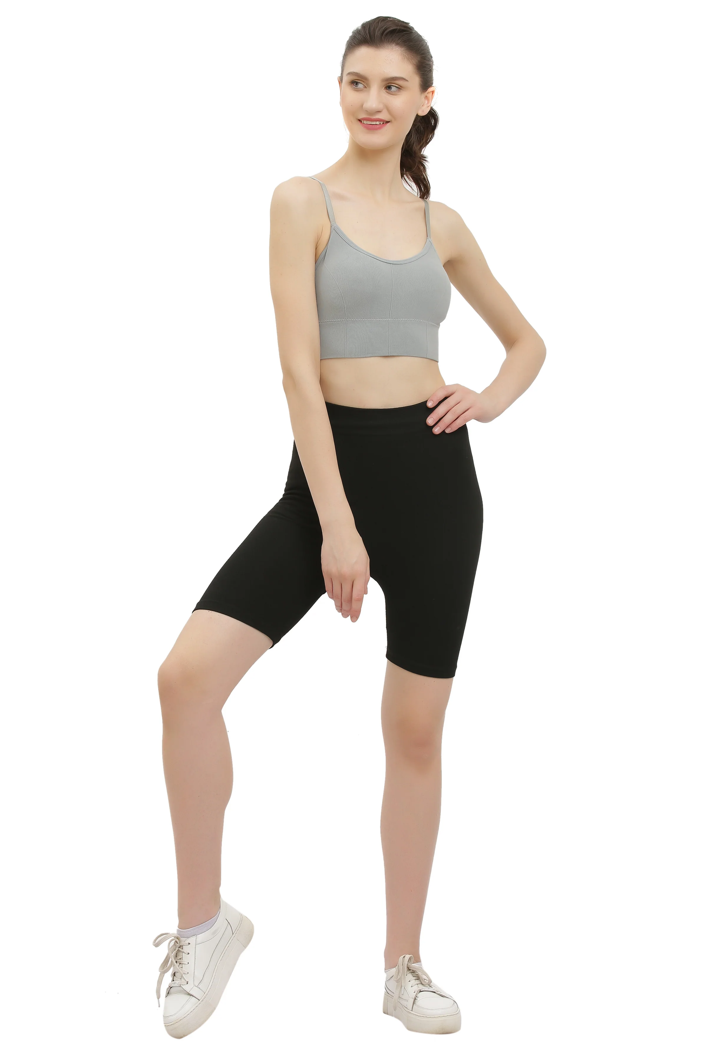 Grey Seamless Padded Sports Bra - Image 6