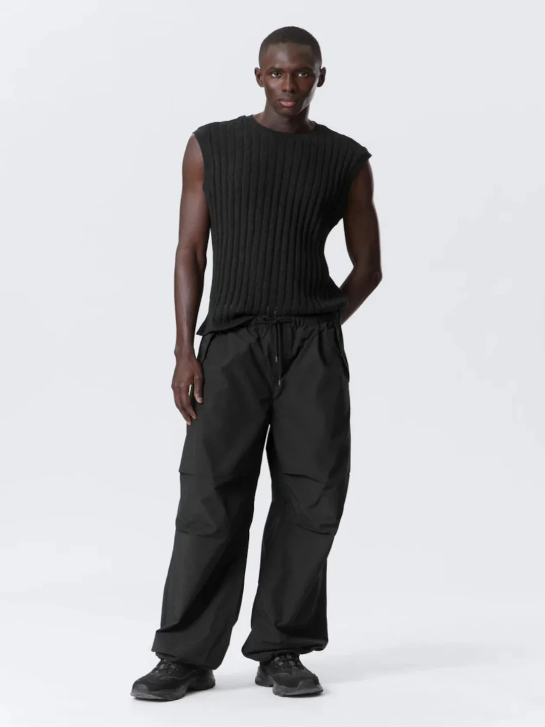 Loose Pleated Parachute Pants - Image 6