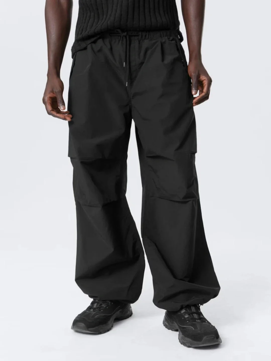 Loose Pleated Parachute Pants - Image 8