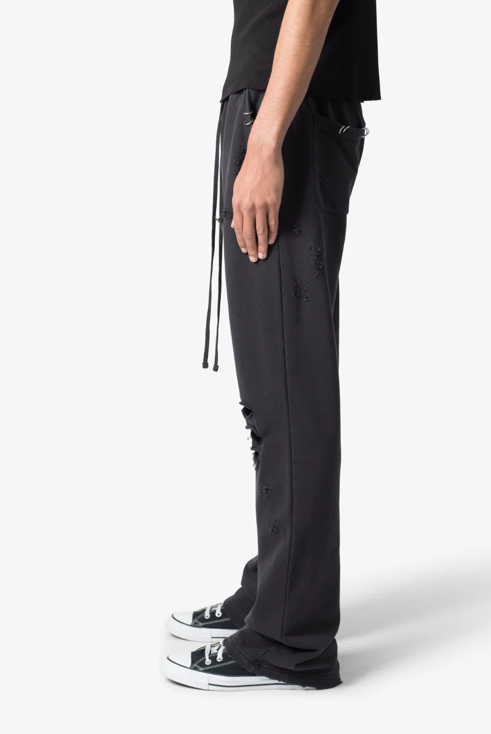 Metal Ring Flared Sweatpants - Image 3