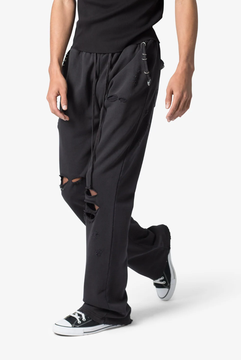 Metal Ring Flared Sweatpants - Image 6