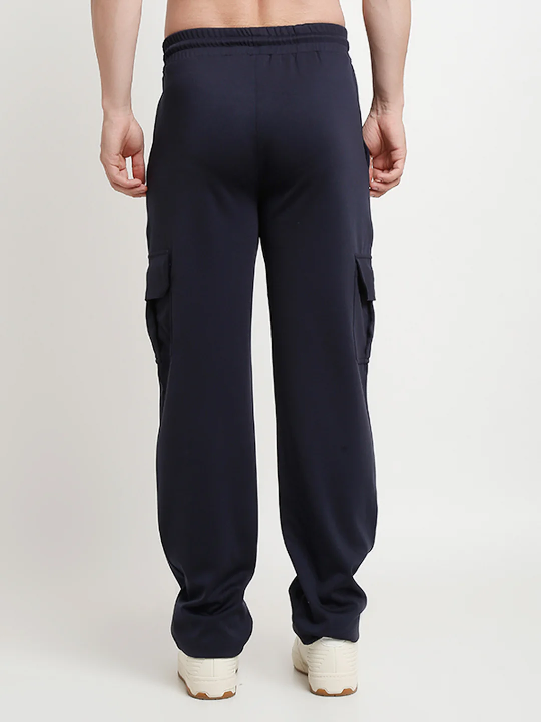 Navy Blue Slim Fit Cargo Pants - Image 5