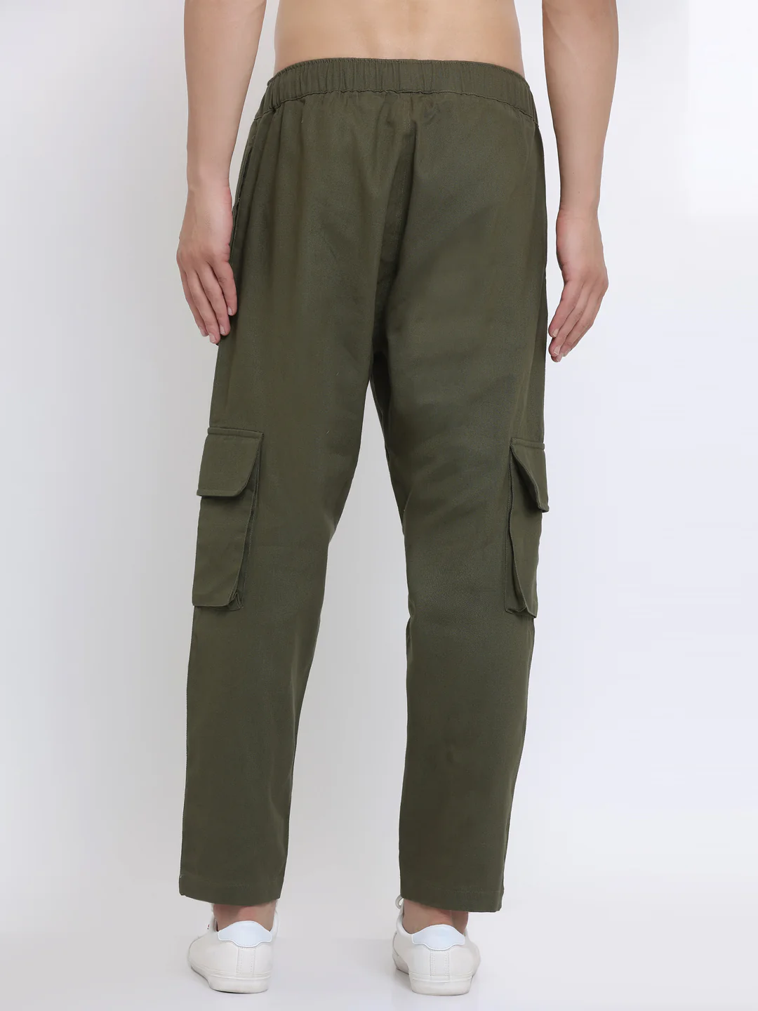 Olive Multi-Pocket Cargo Pants - Image 5
