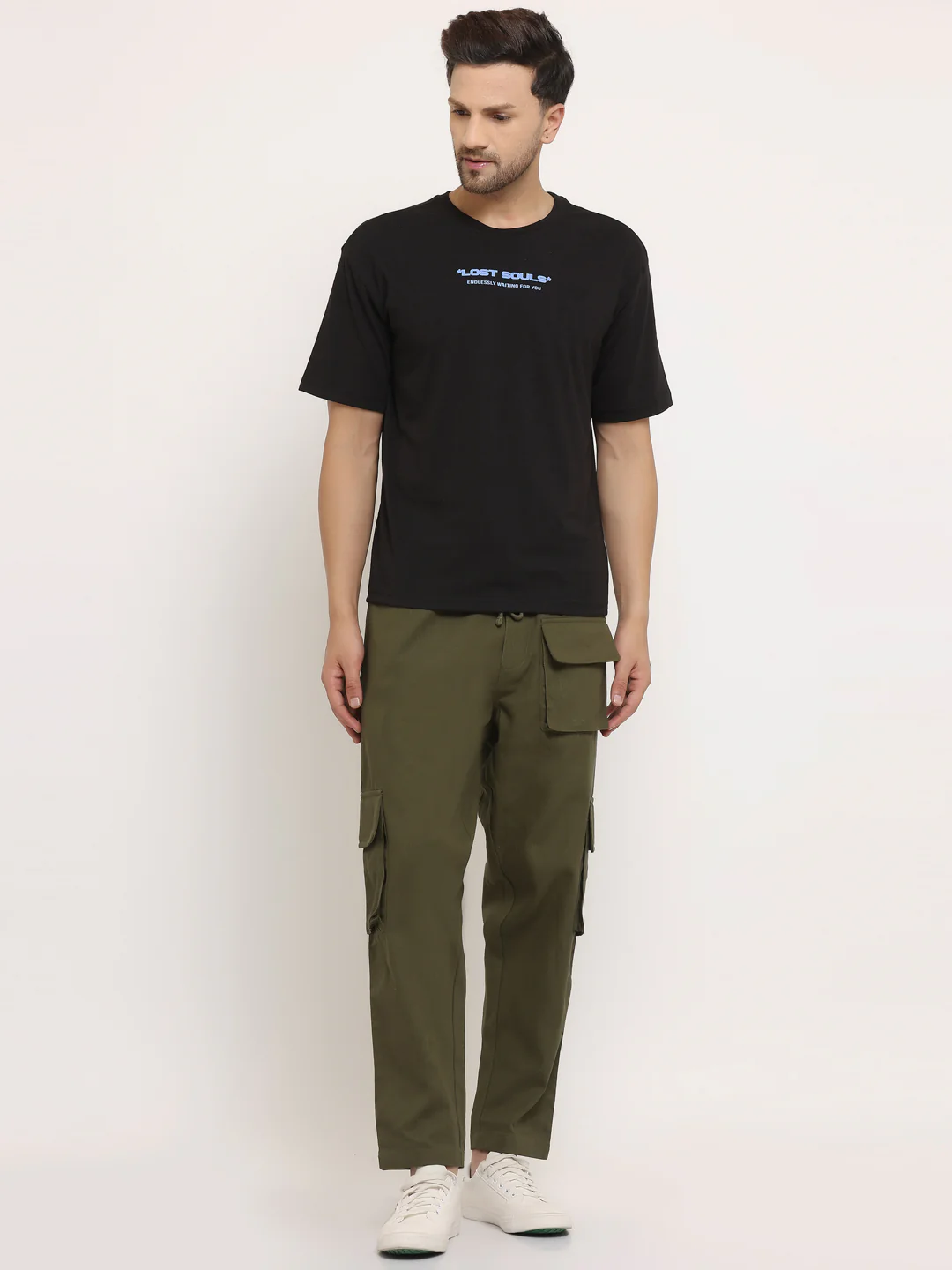 Olive Multi-Pocket Cargo Pants - Image 6