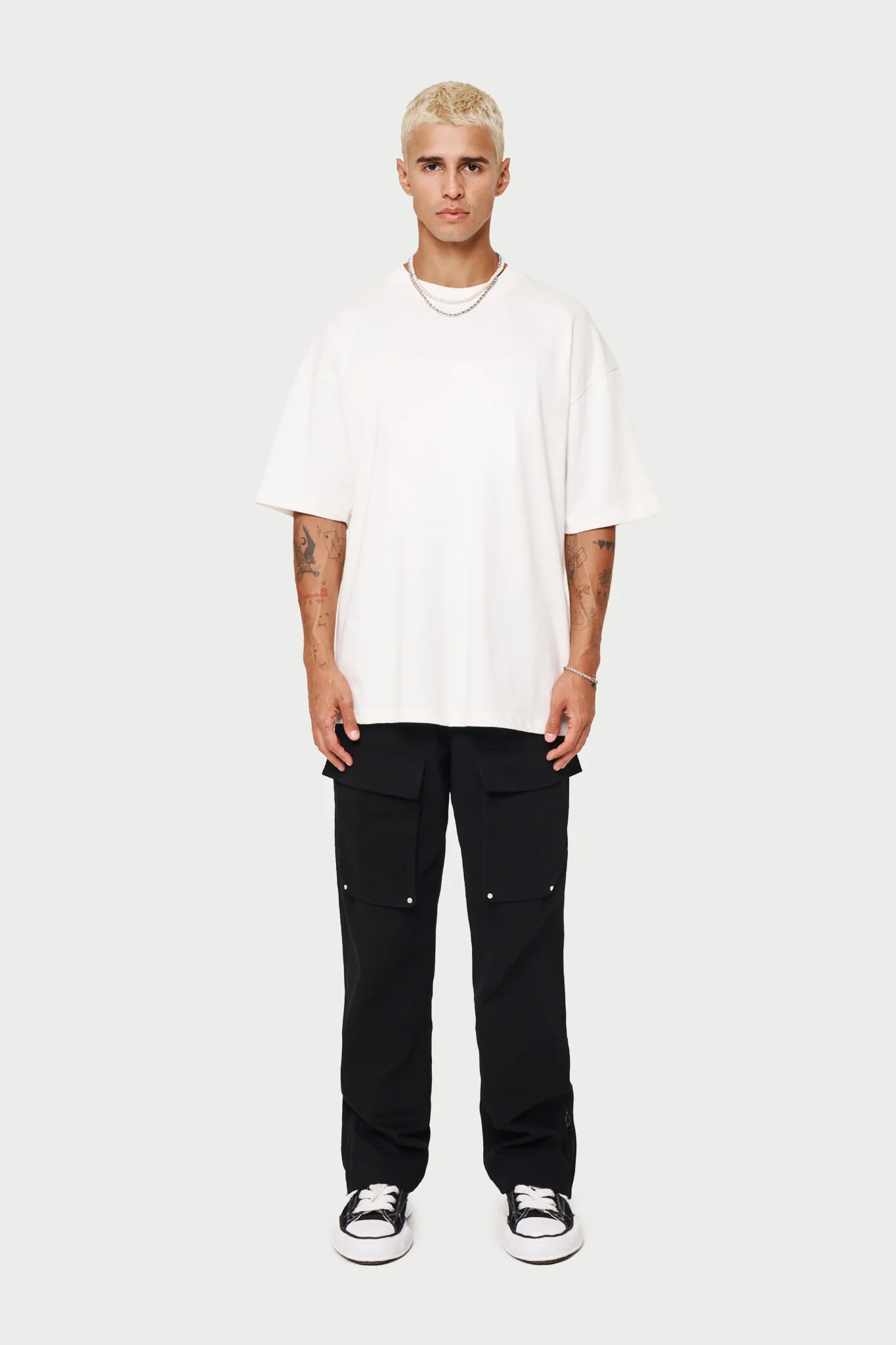 Black Ripstop Twill Straight Cargos - Image 3