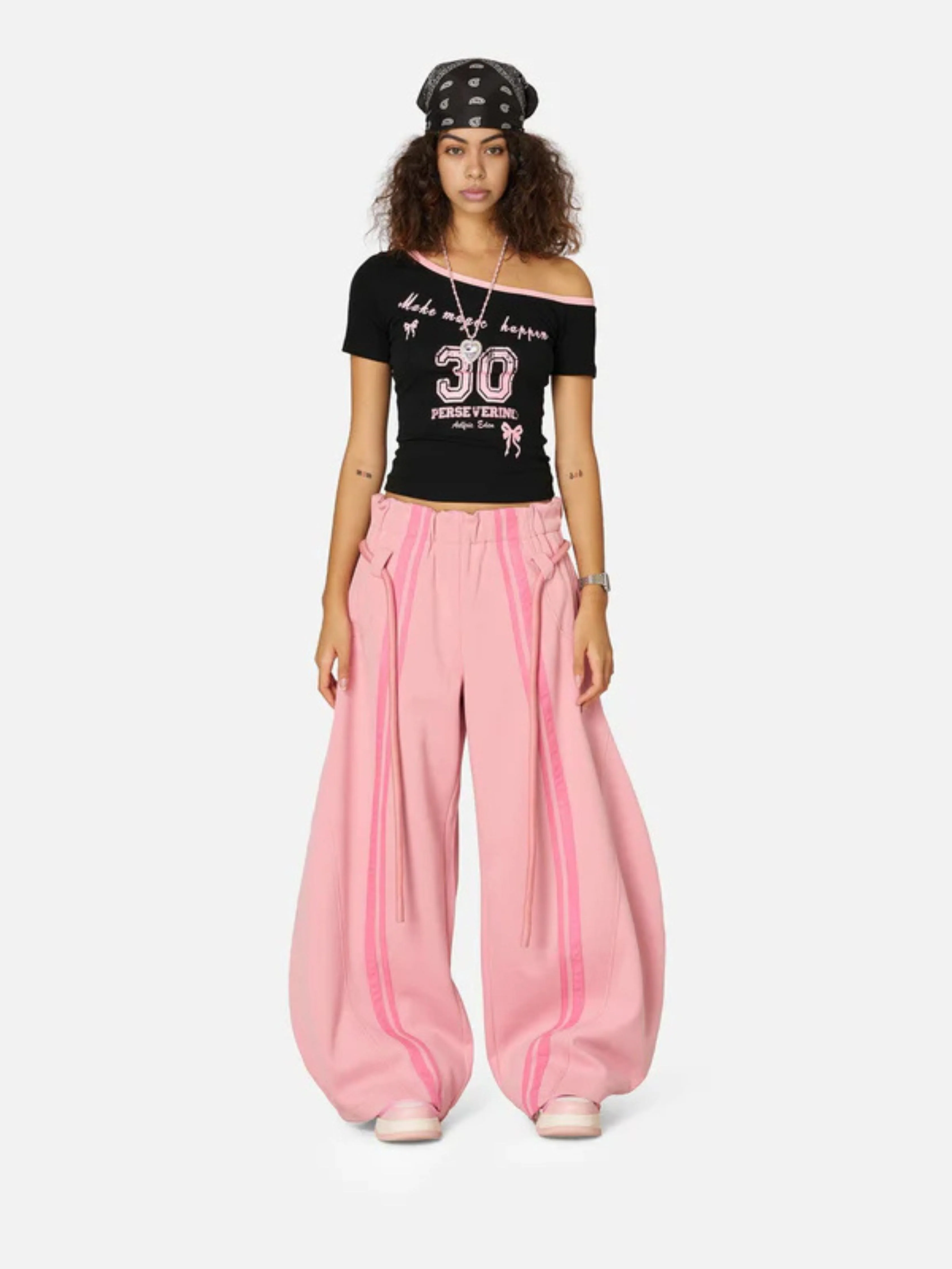 Stripe Baggy Barrel Sweatpants - Image 8