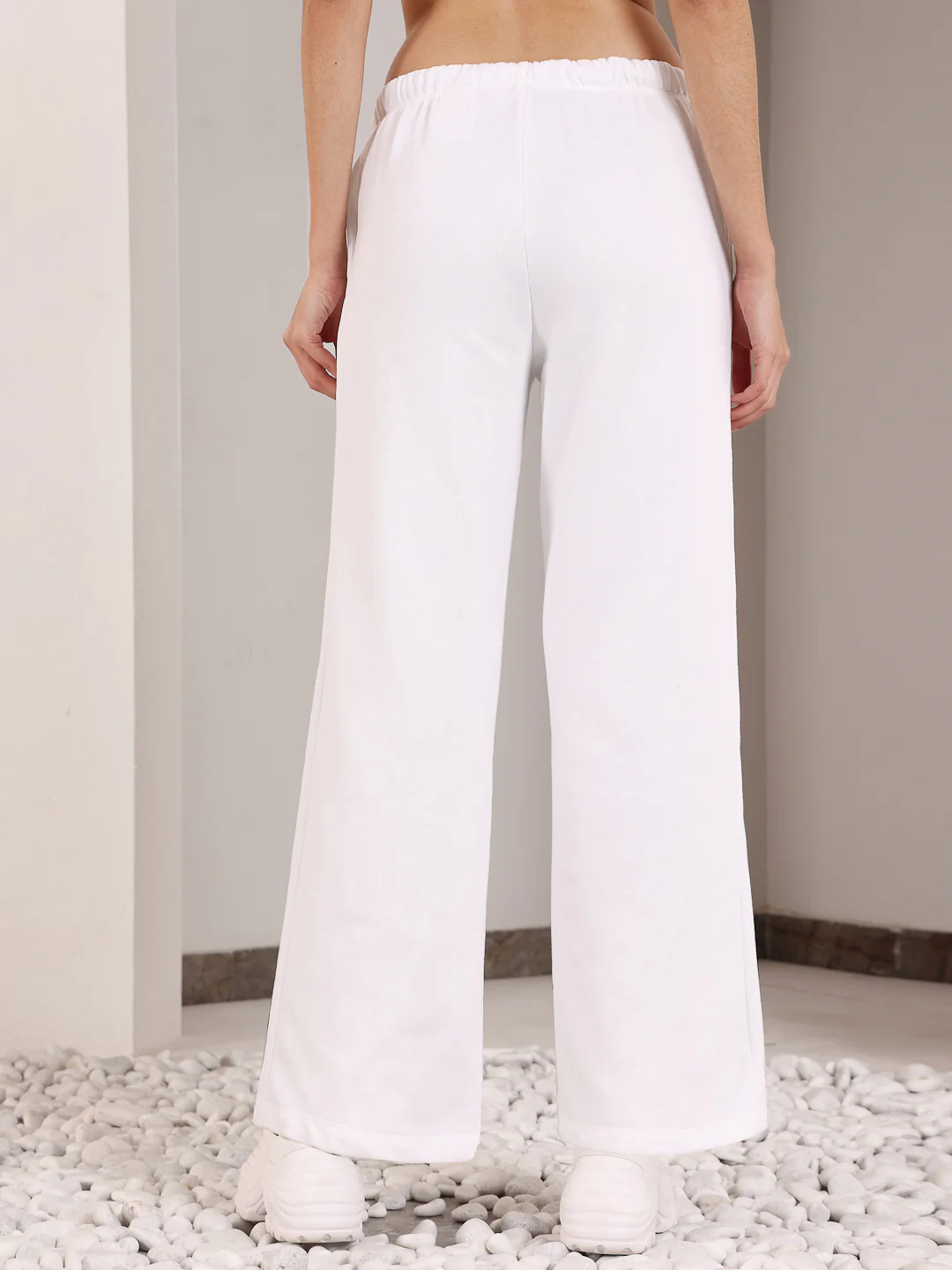 White straight fit track pants - Image 3